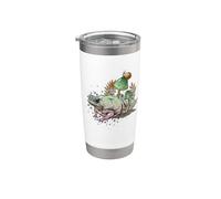 Womens Girls Cottagecore Magical Frog Toad Snail Goblincore Bicchiere termico in acciaio inox doppia parete