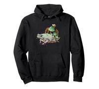 Womens Girls Cottagecore Magical Frog Toad Snail Goblincore Felpa con Cappuccio