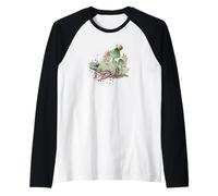 Womens Girls Cottagecore Magical Frog Toad Snail Goblincore Maglia con Maniche Raglan