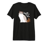 Womens Girls Cute Funny Ragdoll Cat Mom Lover Maglietta Premium