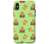 Womens Girls Funny Capy Oranges Meme Pattern Capybara Lover Custodia per iPhone X/XS