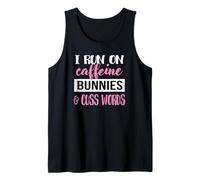 Womens Girls I Run On Bunnies & Caffeine Bunny Lover Canotta