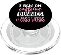 Womens Girls I Run On Bunnies & Caffeine Bunny Lover PopSockets PopGrip per MagSafe