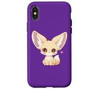 Womens Girls Kids Anime Chibi Kawaii Fennec Fox Lover Custodia per iPhone X/XS