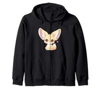 Womens Girls Kids Anime Chibi Kawaii Fennec Fox Lover Felpa con Cappuccio