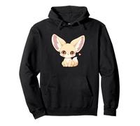 Womens Girls Kids Anime Chibi Kawaii Fennec Fox Lover Felpa con Cappuccio