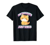 Womens Girls Kids Chibi Kawaii Energy Orange Tabby Cat Lover Maglietta