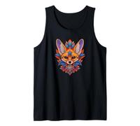 Womens Girls Kids Colorful Mandala Fennec Fox Lover Canotta
