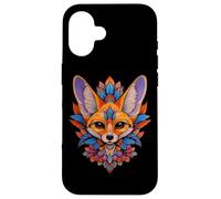 Womens Girls Kids Colorful Mandala Fennec Fox Lover Custodia per iPhone 16