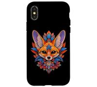 Womens Girls Kids Colorful Mandala Fennec Fox Lover Custodia per iPhone X/XS
