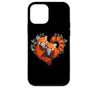 Womens Girls Kids Cute Chibi Heart Love Two Red Panda Lover Custodia per iPhone 12 mini
