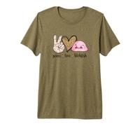 Womens Girls Kids Peace Love Meme Blobfish Lover Maglietta Premium