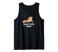 Womens Girls Reptile Happy Cartoon Mom Leopard Gecko Lover Canotta