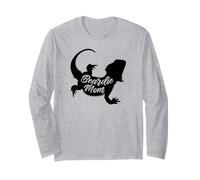 Womens Girls Tiny Dinosaur Beardie Mom Bearded Dragon Lover Maglia a Manica