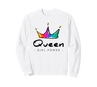 Women's Girls World Queen Graphic Design Tshirt, Queen Style Felpa