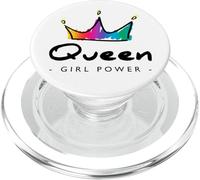 Women's Girls World Queen Graphic Design Tshirt, Queen Style PopSockets PopGrip per MagSafe