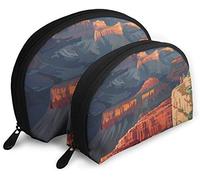 Womens Grand Canyon National Park Mather Point Trousse da viaggio per cosmetici Impermeabile 2PC Pochette per trucco Pochette per cosmetici e articoli da toeletta Borsa da toilette portatile da viag