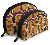 Womens Graphic Flowers and Animals Tribe Viaggio Cosmetici Borse Impermeabile 2PC Pochette Trucco Cosmetici e Articoli da Toeletta Organizzatore Borsa Portatile Viaggio Toilette Pochette Ragazze
