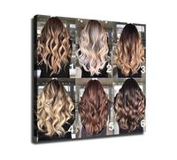 Womens Hairstyles and Haircuts Chart Hair Salon Poster for Salon Decor and Client Reference Modern Hair Style Guide Canvas Wall-Art(Framed,08x12inch(20x30cm))