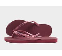 Womens Havaianas Slim Logo Metallic Flip Flops Women's - Rosso, rosso 35/36