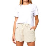 Women's High Waisted Linen Shorts Summer Casual Drawstring Waist Loose Fit Beach Pants with Pockets for Ladies Girls Holiday Travel