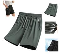 Women's Ice Silk Quick Drying Stretch Shorts,Ice Silk Cooling Shorts for Women,Summer Casual Iced Stretch Active Shorts (IT, Testo, XXL, Regular, Regular, Green)