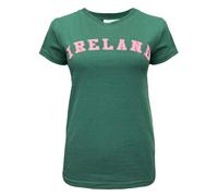 Women's Ireland Evergreen and Pink T-Shirt