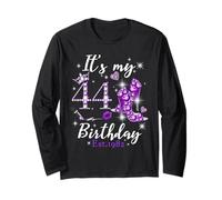 Womens It’s My 44th Birthday Queen EST 1982 44 Years Old Maglia a Manica