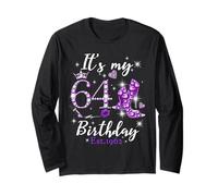 Womens It’s My 64th Birthday Queen EST 1962 64 Years Old Maglia a Manica