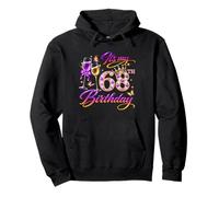 Womens It’s My 68th Birthday 68 Years Old Birthday Queen Felpa con Cappuccio