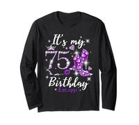 Womens It’s My 75th Birthday Queen EST 1951 75 Years Old Maglia a Manica