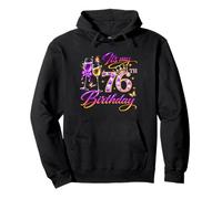 Womens It’s My 76th Birthday 76 Years Old Birthday Queen Felpa con Cappuccio