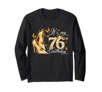 Womens It’s My 76th Birthday 76 Years Old Birthday Queen Maglia a Manica