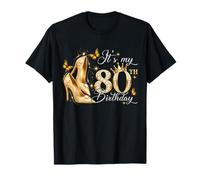 Womens It’s My 80th Birthday 80 Years Old Birthday Queen Maglietta