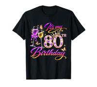 Womens It’s My 80th Birthday 80 Years Old Birthday Queen Maglietta