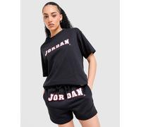 Womens Jordan Pantaloncini Graphic Front Logo - Nero, nero S