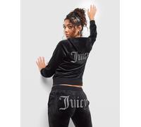 Womens JUICY COUTURE Diamante JC Logo Full Zip Hoodie - Nero, nero S