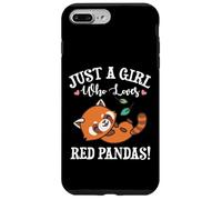 Womens Kawaii Cartoon Just A Girl Who Loves Red Pandas Lover Custodia per iPhone 7 Plus/8 Plus