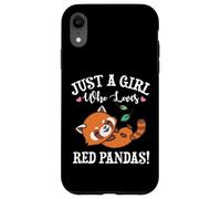Womens Kawaii Cartoon Just A Girl Who Loves Red Pandas Lover Custodia per iPhone XR