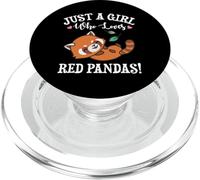 Womens Kawaii Cartoon Just A Girl Who Loves Red Pandas Lover PopSockets PopGrip per MagSafe