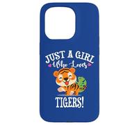 Womens Kawaii Cartoon Just A Girl Who Loves Tigers Custodia per iPhone 15 Pro