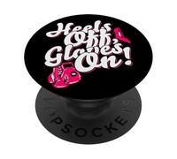 Womens Kickboxer Boxing: "Heels Off, Gloves On" PopSockets PopGrip Adesivo