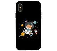 Womens Kids Boys Doge Meme Lover Space Moon Shiba Inu Dog Custodia per iPhone X/XS