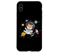 Womens Kids Boys Doge Meme Lover Space Moon Shiba Inu Dog Custodia per iPhone XS Max