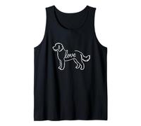Womens Kids Cute Minimalist Line Art Bernedoodle Dog Love Canotta