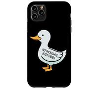 Womens Kids Funny No Thoughts Just Vibes Duck Lover Custodia per iPhone 11 Pro Max