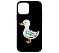 Womens Kids Funny No Thoughts Just Vibes Duck Lover Custodia per iPhone 12 mini