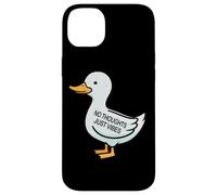 Womens Kids Funny No Thoughts Just Vibes Duck Lover Custodia per iPhone 14 Plus