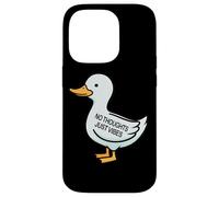 Womens Kids Funny No Thoughts Just Vibes Duck Lover Custodia per iPhone 14 Pro
