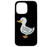 Womens Kids Funny No Thoughts Just Vibes Duck Lover Custodia per iPhone 14 Pro Max
